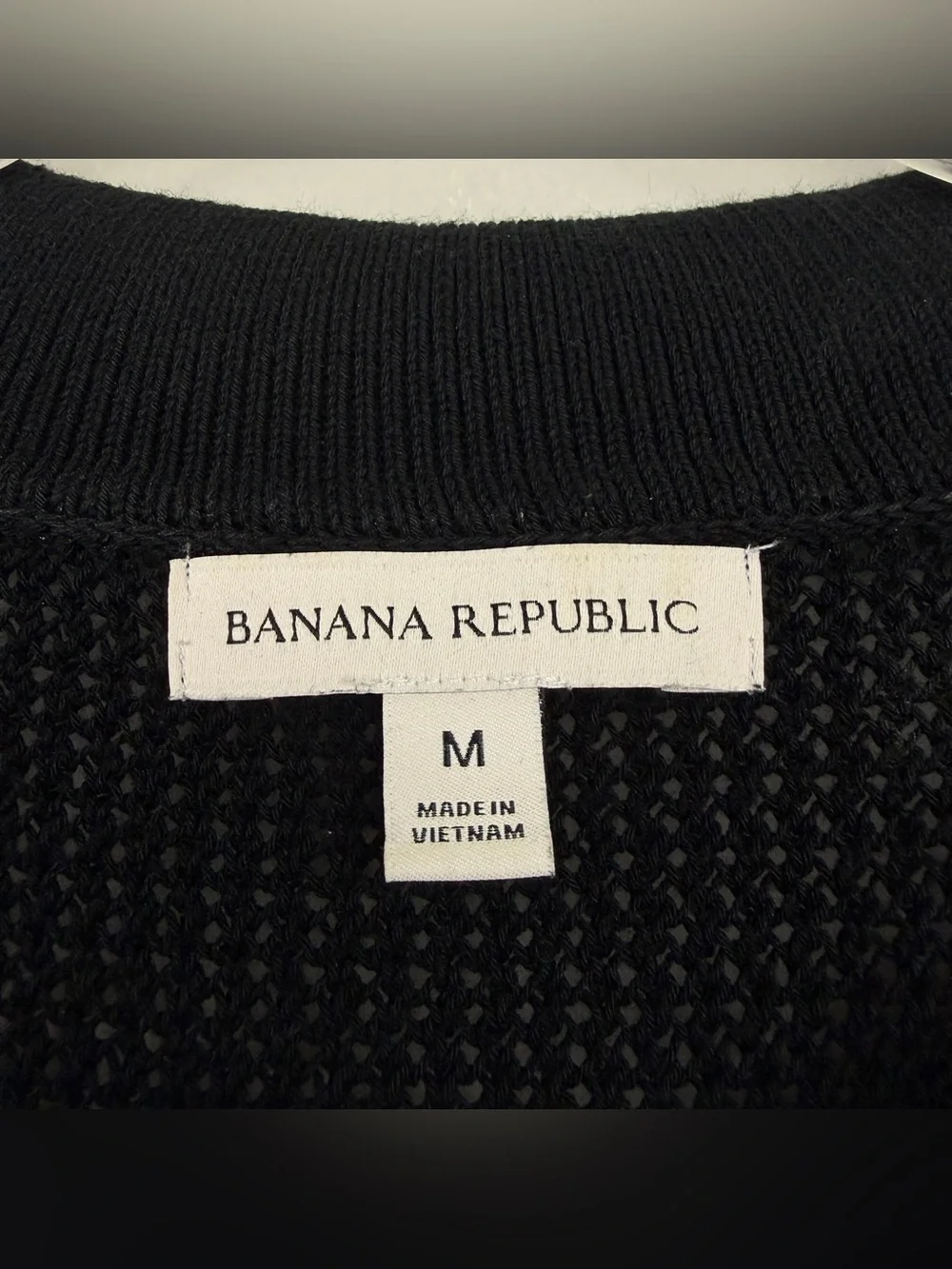Banana Republic 2025 Knit Crochet Sweater Polo